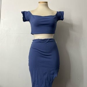 Blue FashionNova two piece set